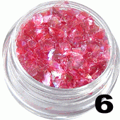 Folia hologramowa Broken Mirror Effect fuksja w woreczku 1g- 6