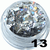 Folia hologramowa Broken Mirror Effect srebrna w woreczku 1g- 13