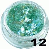 Folia hologramowa Broken Mirror Effect turkusowa w woreczku 1g- 12