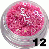 12. Gwiazdki ramka w saszetce mocny róż 150-200 szt.