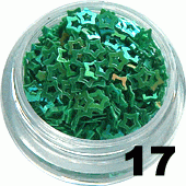 17. Gwiazdki ramka w saszetce zielone 150-200 szt.