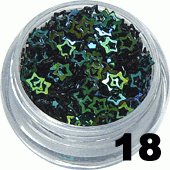 18. Gwiazdki ramka w saszetce ciemna zieleń 150-200 szt.