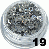 19. Gwiazdki ramka w saszetce srebrne 150-200 szt.