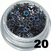 20. Gwiazdki ramka w saszetce grafitowe 150-200 szt.