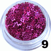 9. Gwiazdki z dziurką w saszetce fioletowy 150-200 szt.