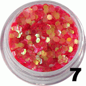 Ozdoba do paznokci Hologramy Mini czerwone w woreczku 1g- 7