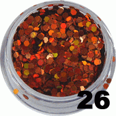 Ozdoba do paznokci Hologramy Mini miedziane w woreczku 1g- 26