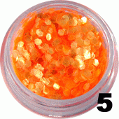 Ozdoba do paznokci Hologramy Mini pomarańczowe w woreczku 1g- 5