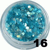 Ozdoba do paznokci Hologramy Mini turkusowe aqua w woreczku 1g- 16