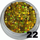 Ozdoba do paznokci Hologramy Mini złoty hologram w woreczku 1g- 22