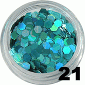 Ozdoba do paznokci Hologramy Normal turkusowe w woreczku 1g- 21