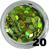 Ozdoba do paznokci Hologramy Normal wiosenna zieleń w woreczku 1g- 20