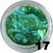 Ozdoba do paznokci Hologramy Normal zielone aqua w woreczku 1g- 17