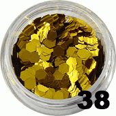 Ozdoba do paznokci Hologramy Normal złote w woreczku 1g- 38