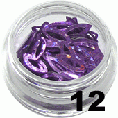 12. Ozdoby do paznokci kocie oczka fioletowe 150 szt.