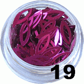 19. Ozdoby do paznokci kocie oczka fuksja intensywna 150 szt.