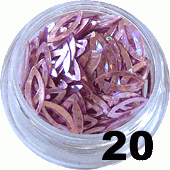 20. Ozdoby do paznokci kocie oczka liliowe hologramowe 150 szt.