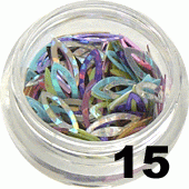 15. Ozdoby do paznokci kocie oczka multikolorowe 150 szt.