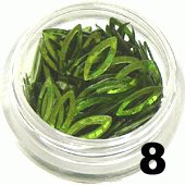 8. Ozdoby do paznokci kocie oczka zielone 150 szt