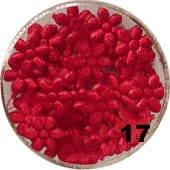 17. Kwiatki jedwabne do paznokci czerwone 40 szt.