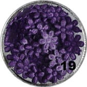 19. Kwiatki jedwabne do paznokci fioletowe 40 szt.