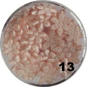 13. Kwiatki jedwabne do paznokci łososiowe 40 szt.