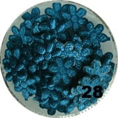 28. Kwiatki jedwabne do paznokci morskie 40 szt.