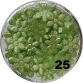 25. Kwiatki jedwabne do paznokci pistacja 40 szt.