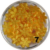 7. Kwiatki jedwabne do paznokci żółte 40 szt.