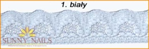 1.Koronka do zdobienia paznokci biała 20 cm