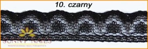10.Koronka do zdobienia paznokci czarna 20 cm