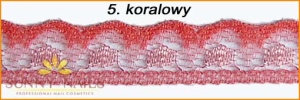 5.Koronka do zdobienia paznokci koralowa 20 cm