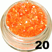 20.Kostka hologramowa mini pomarańczowa 1 g