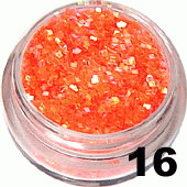 16.Kostka hologramowa mini pomarańczowa neon 1 g