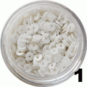  Kółeczka z dziurką do zdobienia paznokci białe 100 szt. - 1