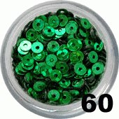 Kółeczka z dziurką do zdobienia paznokci butelkowa zieleń 100 szt. - 60
