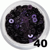 Kółeczka z dziurką do zdobienia paznokci fioletowe 100 szt. - 40