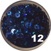 Kółeczka z dziurką do zdobienia paznokci granatowy hologram / koralowe - aqua 100 szt. - 12