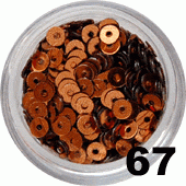 Kółeczka z dziurką do zdobienia paznokci miedziane 100 szt. - 67