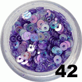  Kółeczka z dziurką do zdobienia paznokci wrzosowe - aqua 100 szt. - 42