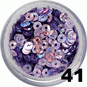 Kółeczka z dziurką do zdobienia paznokci wrzosowe hologramowe 100 szt. - 41