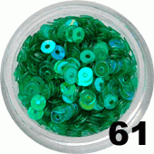 Kółeczka z dziurką do zdobienia paznokci zielone aqua 100 szt. - 61
