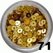 Kółeczka z dziurką do zdobienia paznokci złote 100 szt. - 71