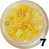 Kółeczka z dziurką do zdobienia paznokci zielony hologram / żółte - aqua 100 szt. - 7