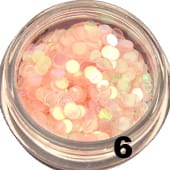 Kółeczka pełne do zdobienia paznokci pomarańczowo-żółte 200 szt. - 6