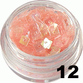 Kwadraty z dziurką do zdobienia paznokci różowe aqua 100 szt. - 12