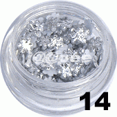 Kwiatki 3D srebrne 20 szt. - 14