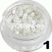 Kwiatki 3D mini białe 20 szt. - 1