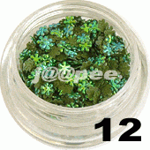 Kwiatki 3D mini ciemna zieleń 20 szt. - 12