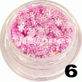 Kwiatki 3D mini ciemny róż 20 szt. - 6